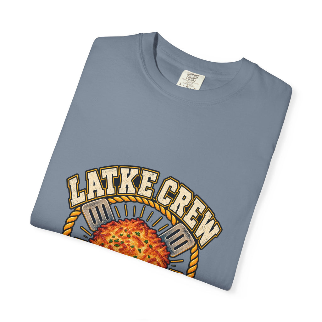 Latke Crew Illustration T-Shirt | Hanukkah Potato Pancake Design