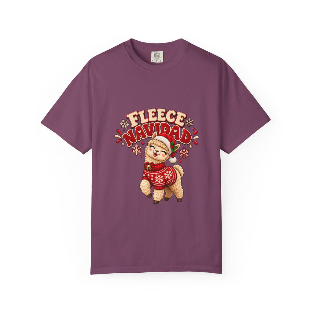 Fleece Navidad Tee — Cute Llama Christmas T-Shirt