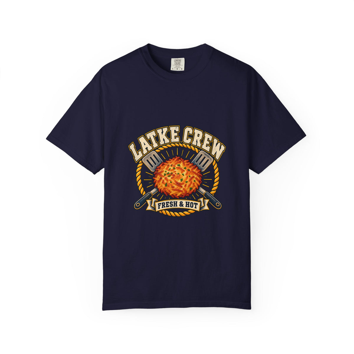 Latke Crew Illustration T-Shirt | Hanukkah Potato Pancake Design