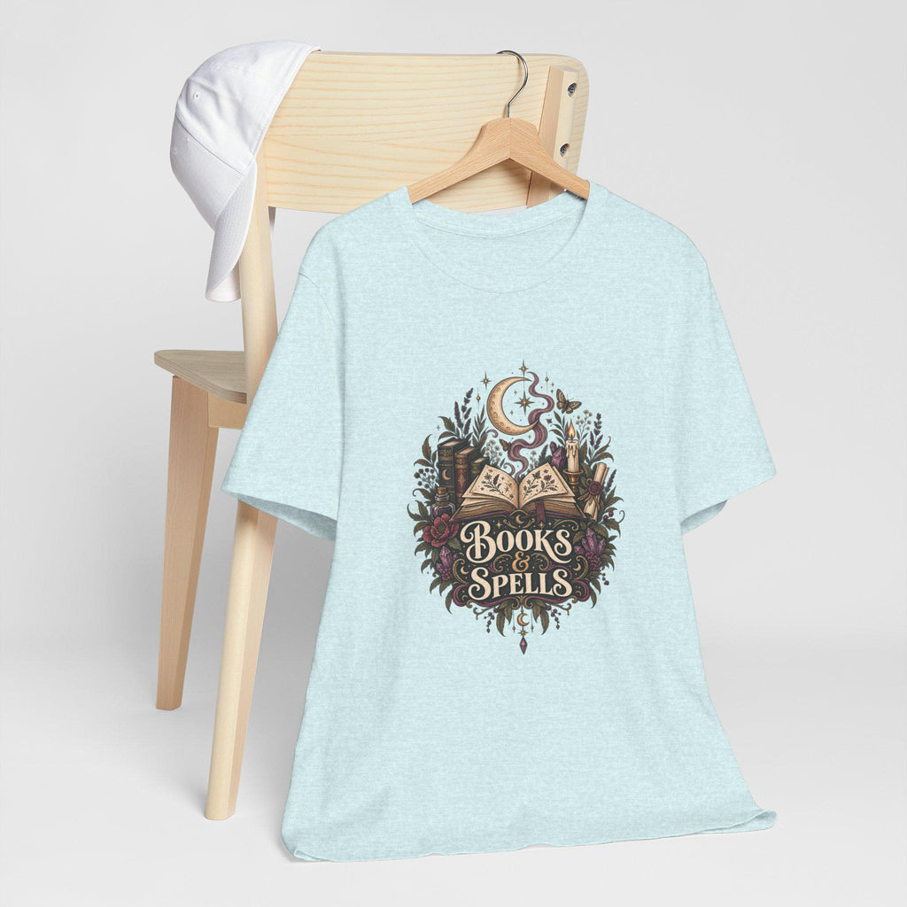 Books & Spells T-Shirt | Witchy Magic Book Design