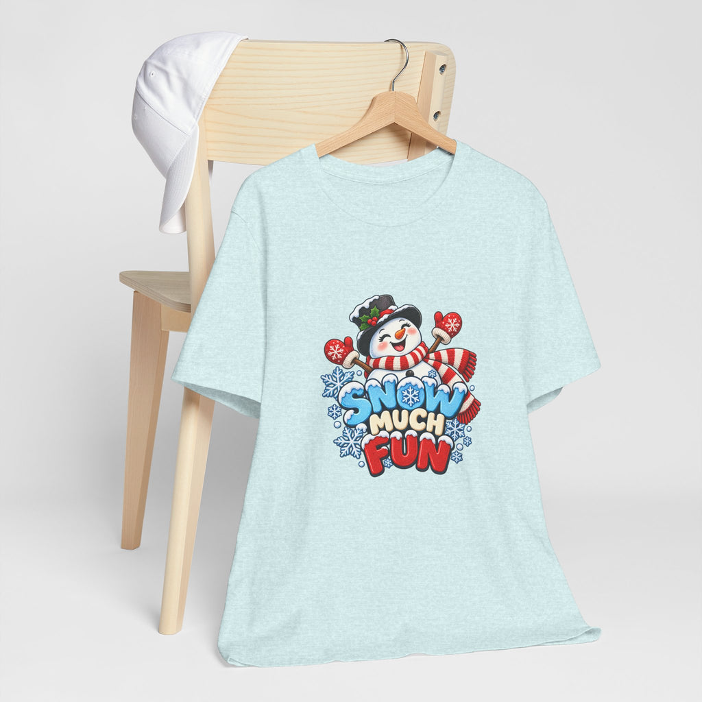 Snow Much Fun T-Shirt – Cute Snowman Holiday Tee
