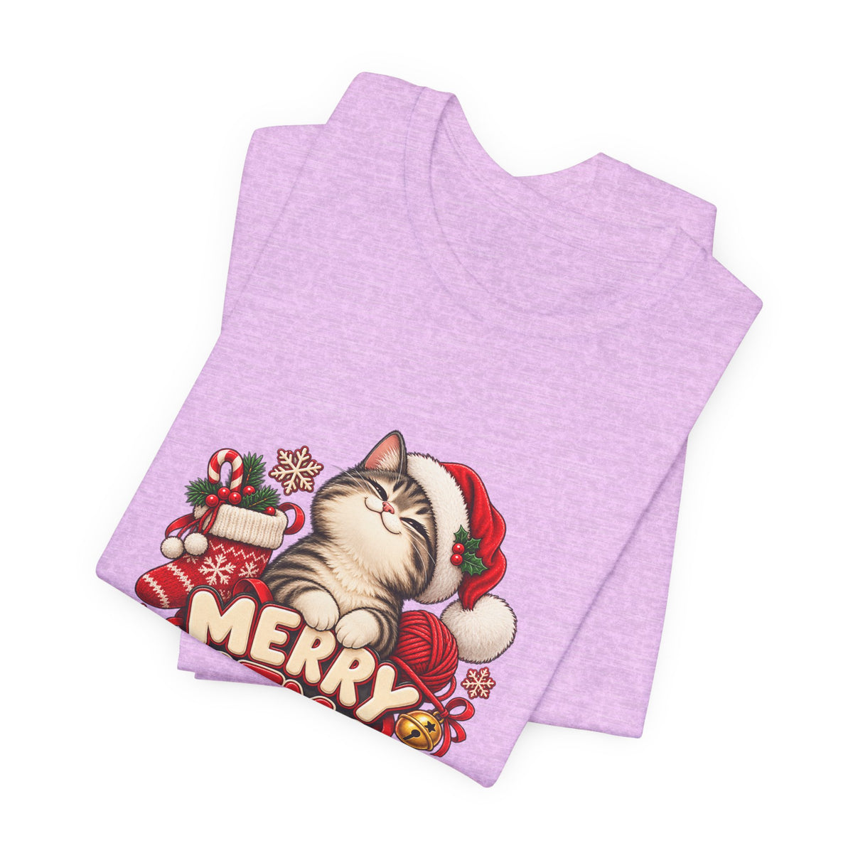Merry Catmas T-Shirt – Cute Christmas Cat Holiday Tee