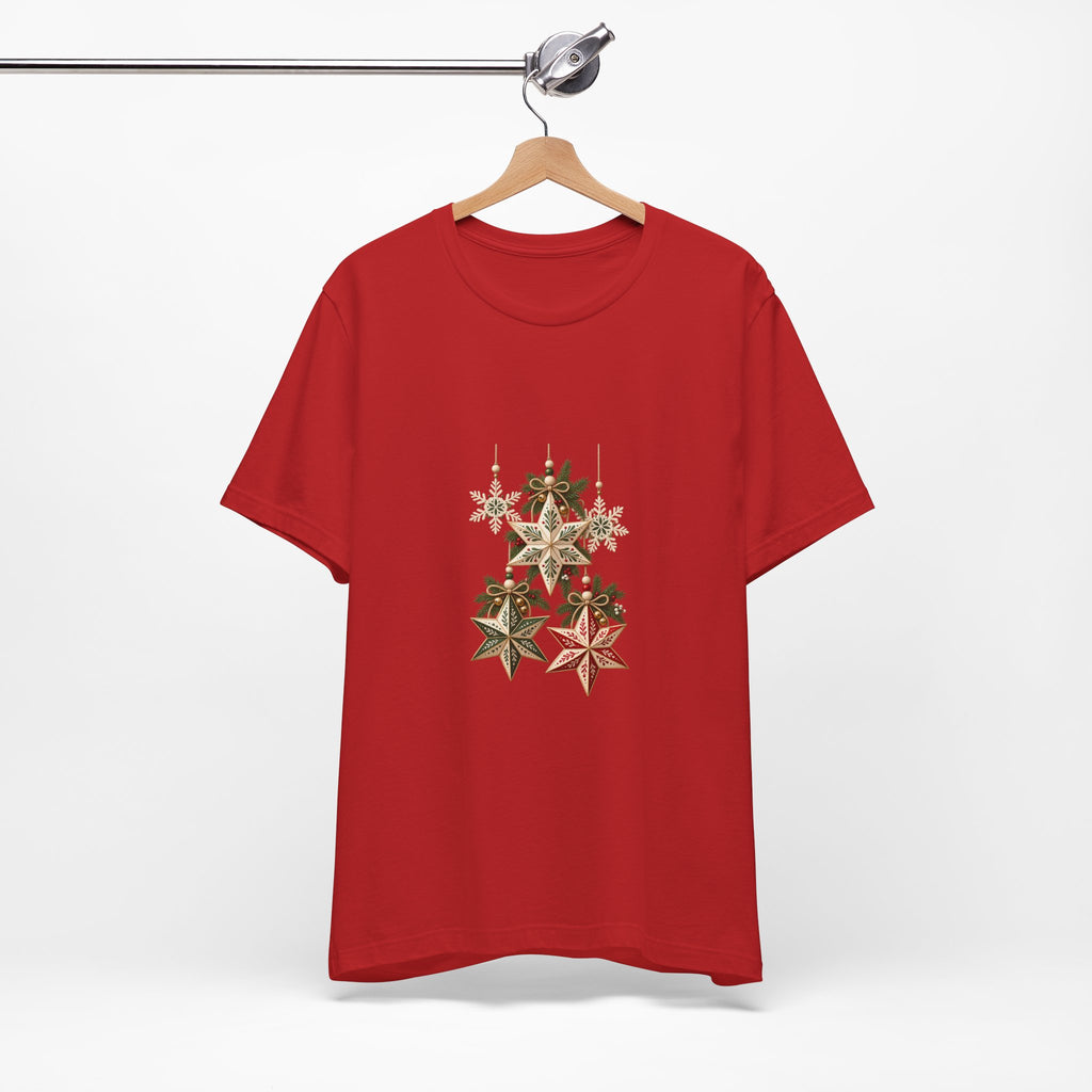 Christmas Star Ornaments T-Shirt — Vintage Holiday Stars Tee