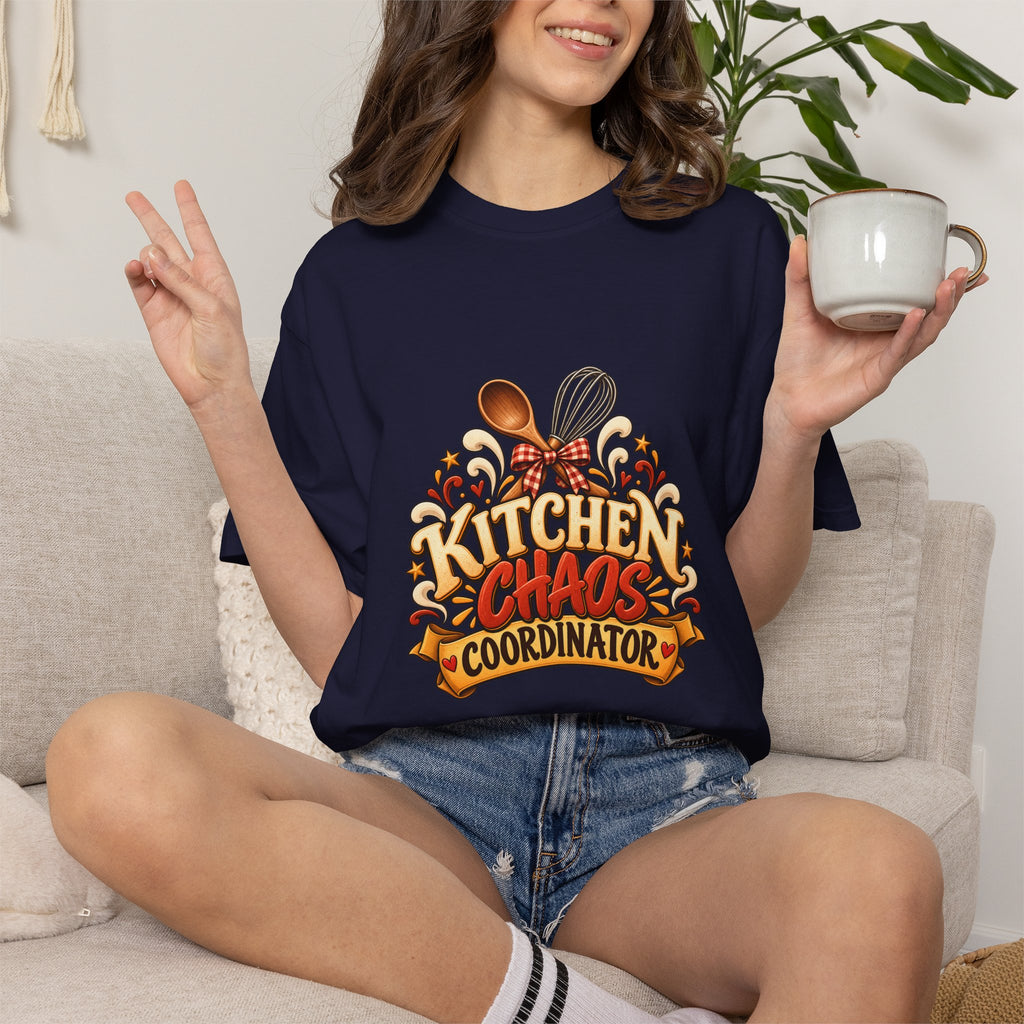 Kitchen Chaos Coordinator T-Shirt — Funny Thanksgiving Chef Shirt, Holiday Cooking Humor Tee, Baker Gift