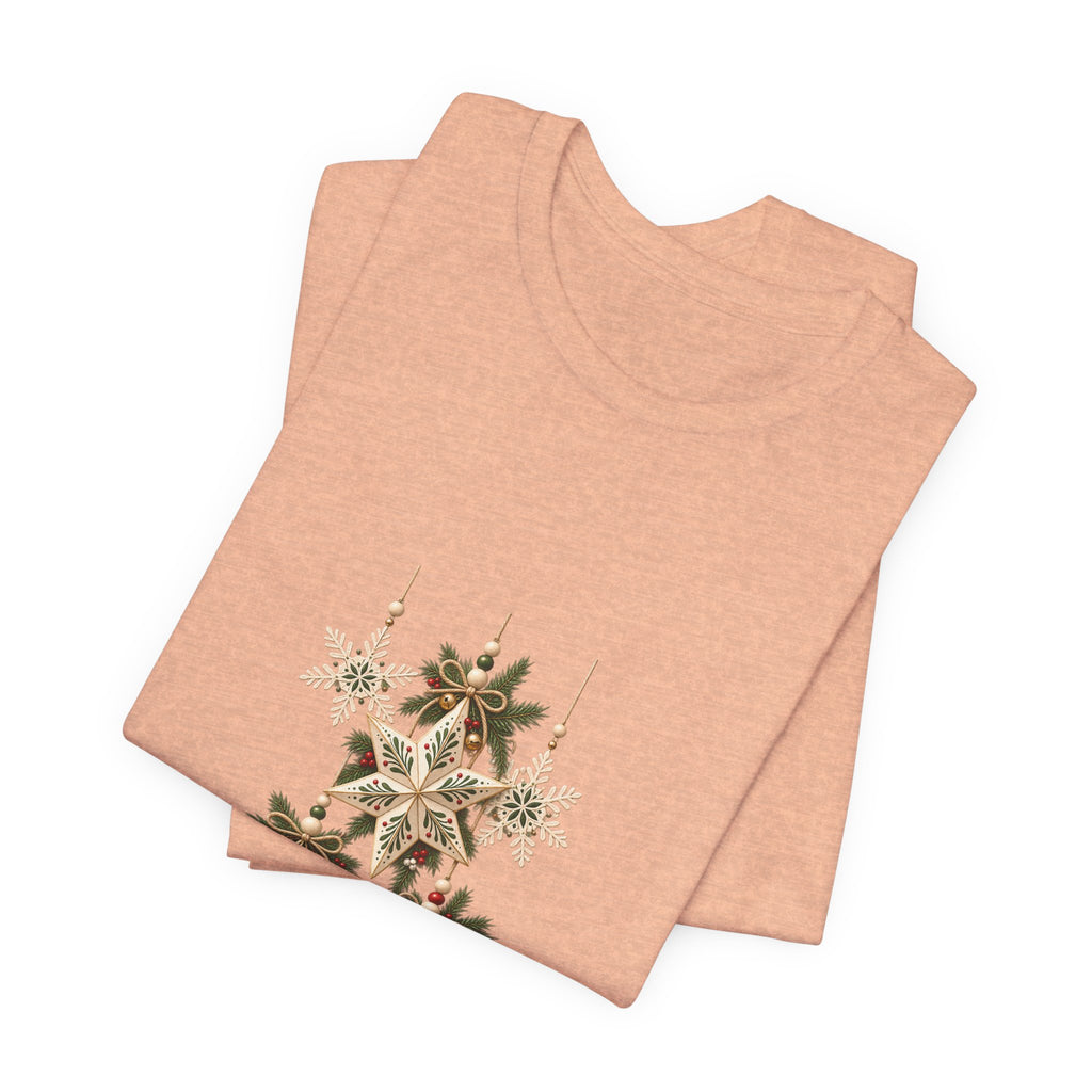Christmas Star Ornaments T-Shirt — Vintage Holiday Stars Tee