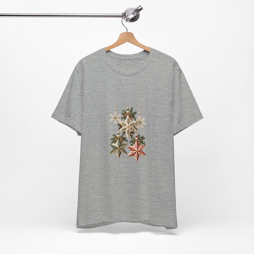 Christmas Star Ornaments T-Shirt — Vintage Holiday Stars Tee