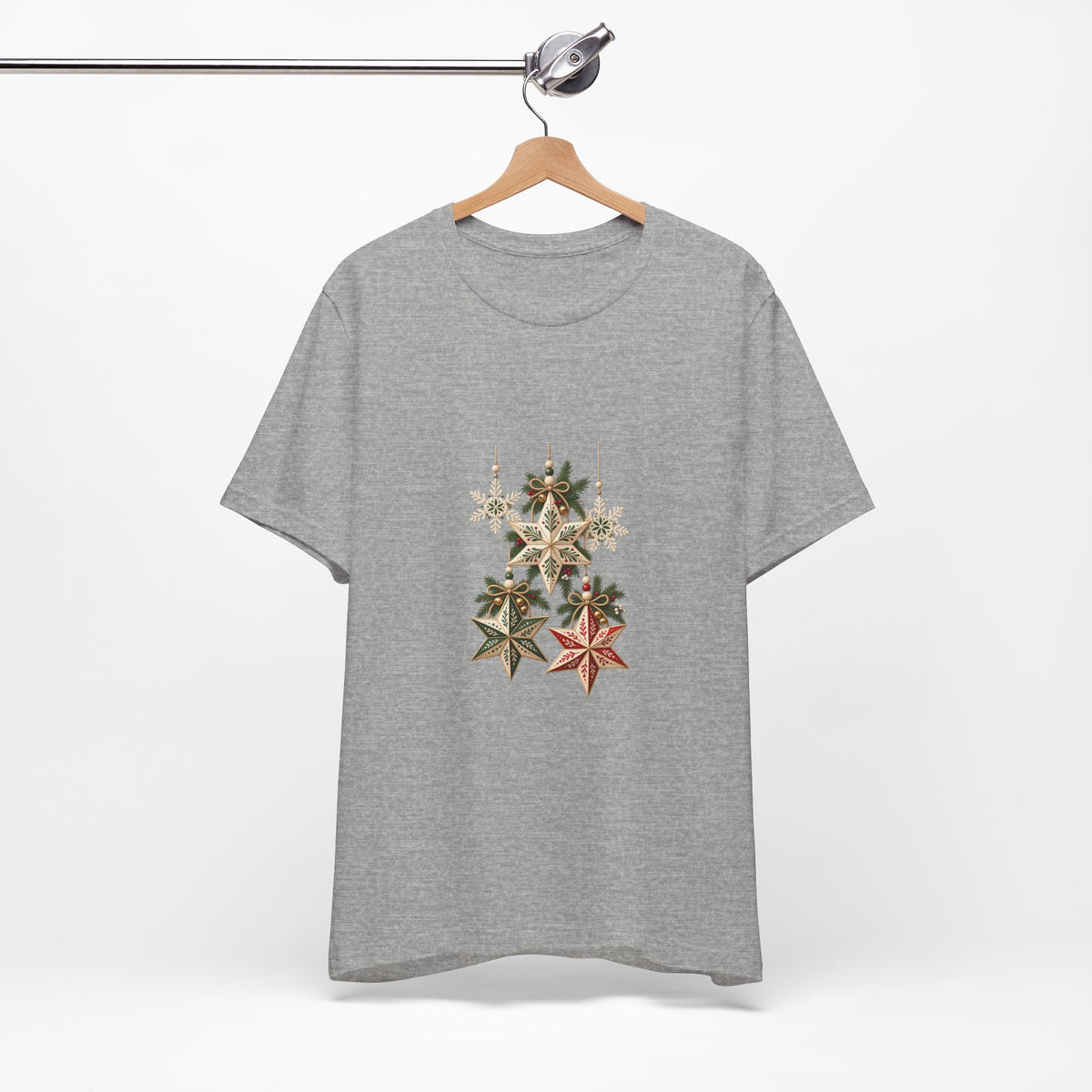 Christmas Star Ornaments T-Shirt — Vintage Holiday Stars Tee