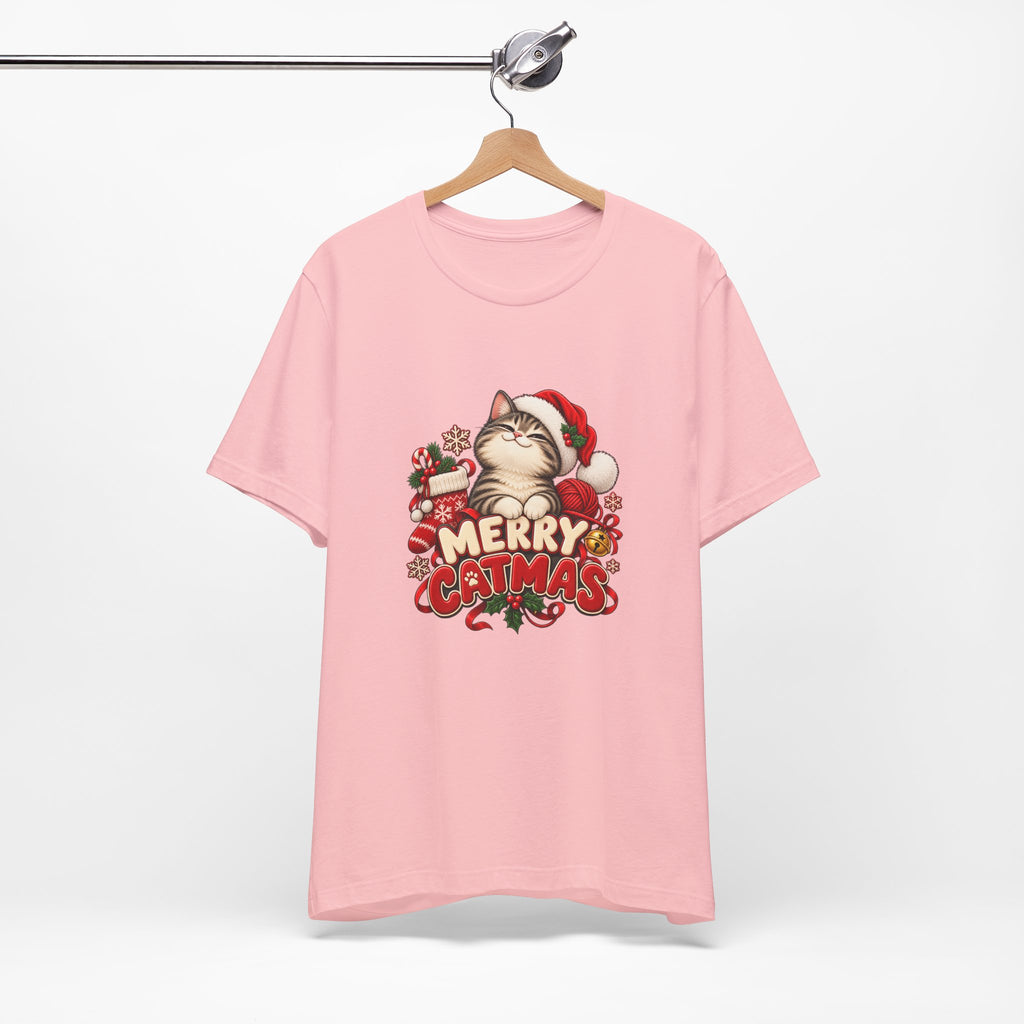 Merry Catmas T-Shirt – Cute Christmas Cat Holiday Tee