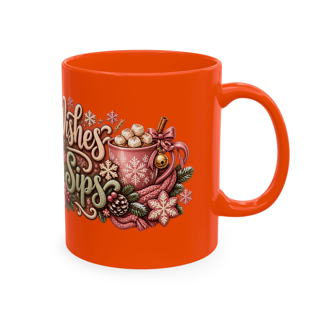 Warm Wishes & Winter Sips Christmas Ceramic Mug