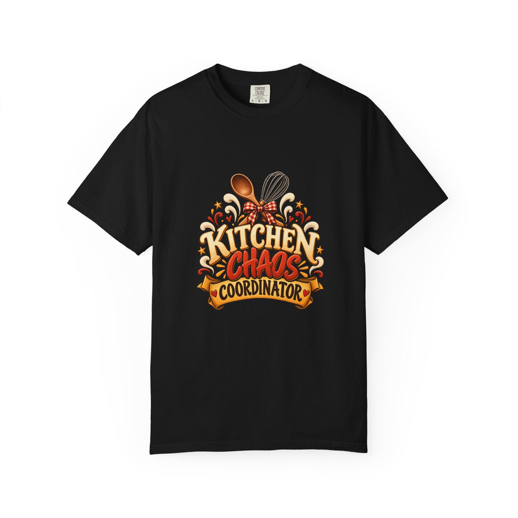 Kitchen Chaos Coordinator T-Shirt — Funny Thanksgiving Chef Shirt, Holiday Cooking Humor Tee, Baker Gift