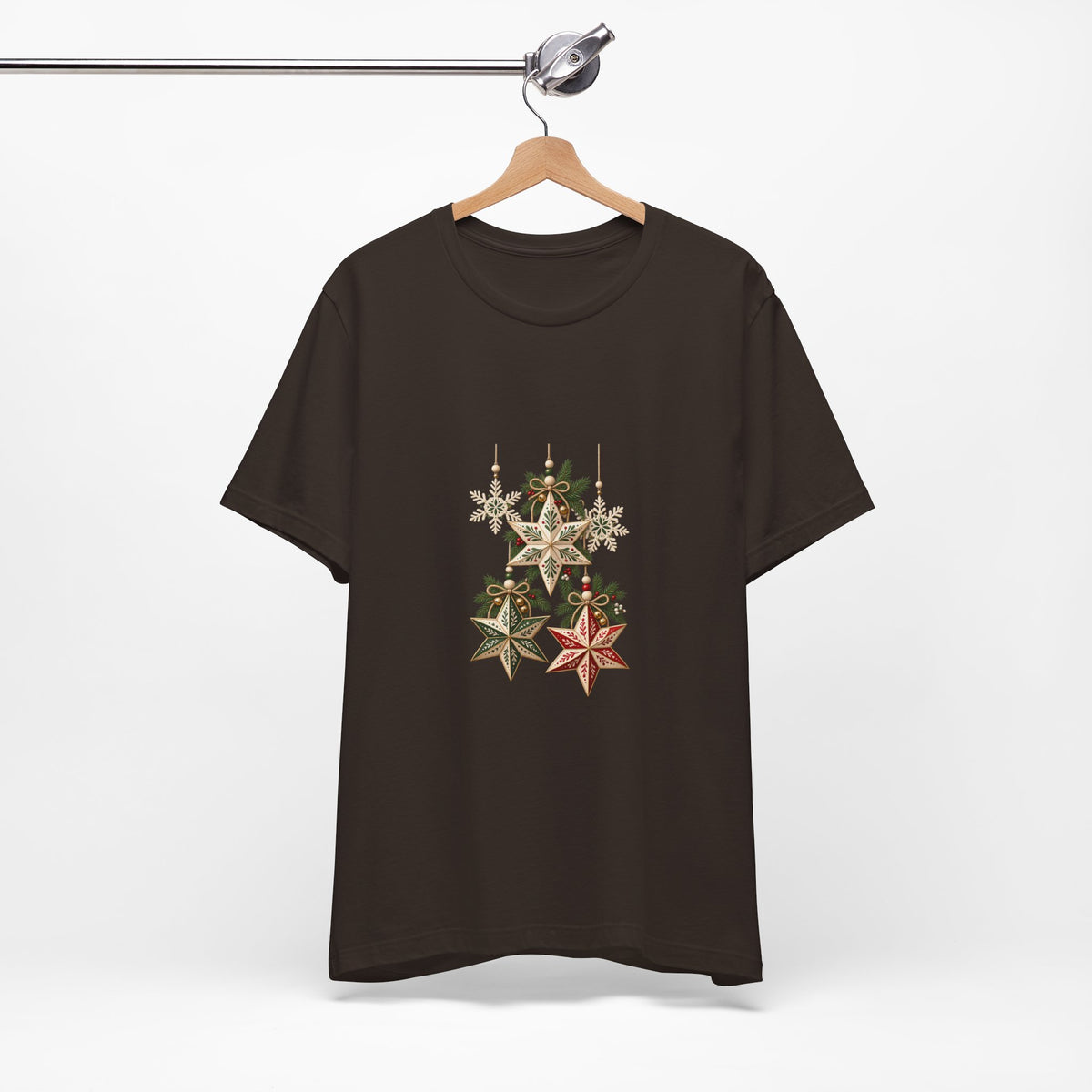Christmas Star Ornaments T-Shirt — Vintage Holiday Stars Tee