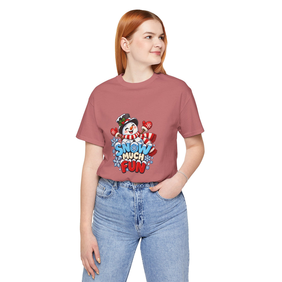 Snow Much Fun T-Shirt – Cute Snowman Holiday Tee