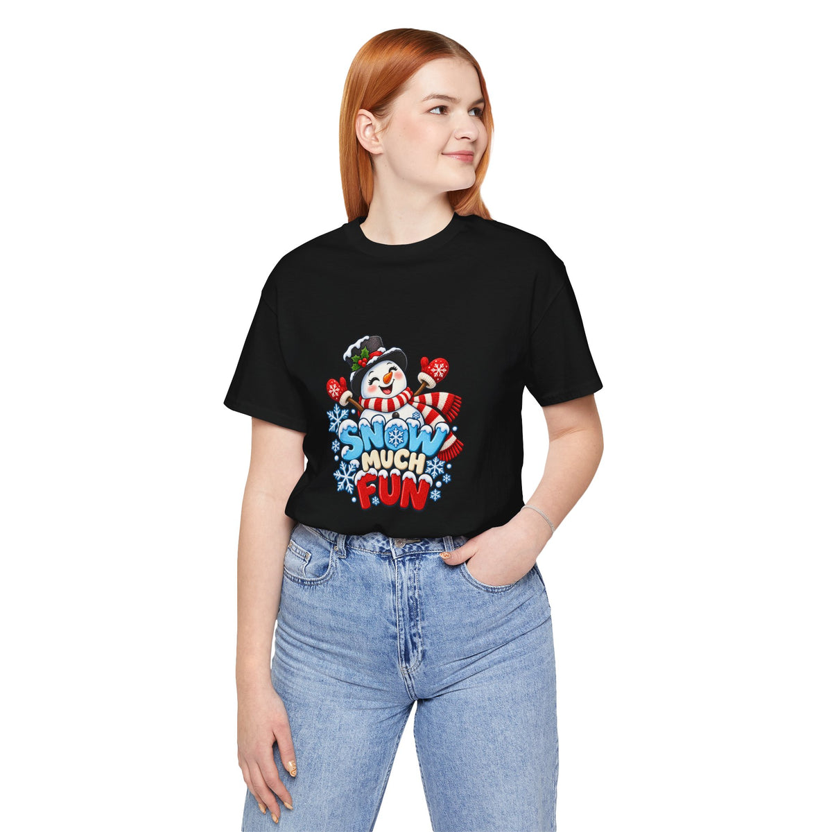 Snow Much Fun T-Shirt – Cute Snowman Holiday Tee