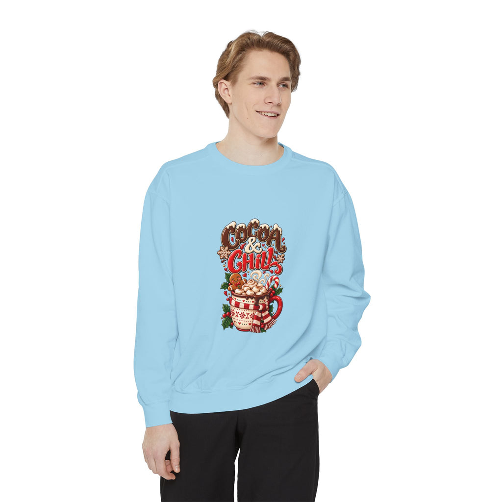 Christmas Cocoa Sweatshirt — Cozy "Cocoa Chill" Holiday Pullover
