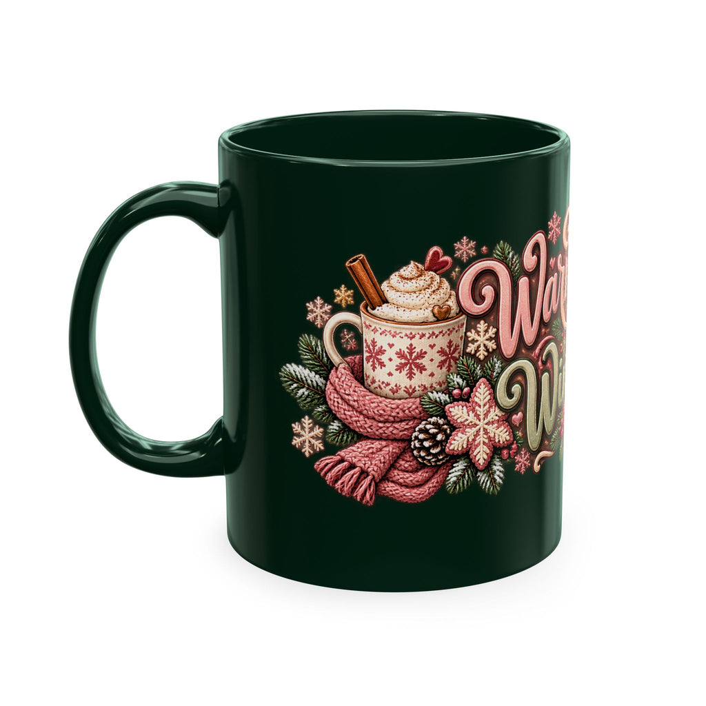 Warm Wishes & Winter Sips Christmas Ceramic Mug