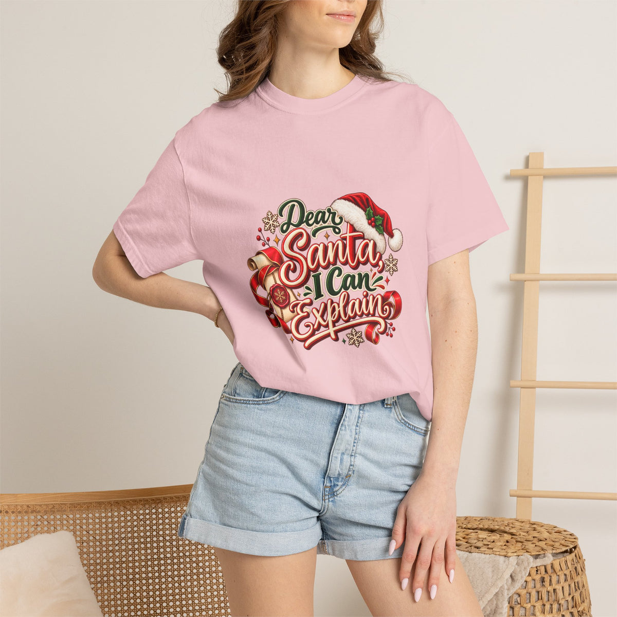 Dear Santa I Can Explain T-Shirt — Funny Christmas Tee