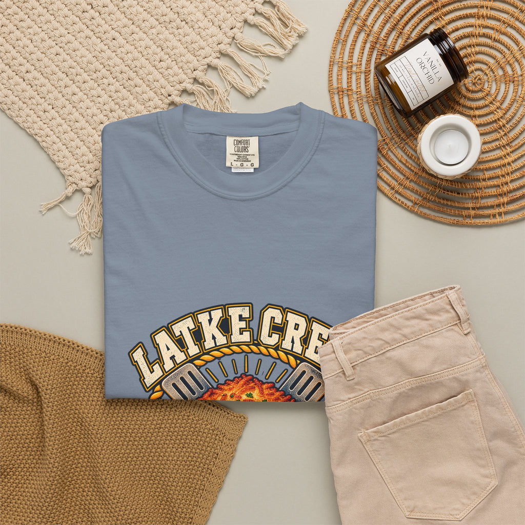 Latke Crew Illustration T-Shirt | Hanukkah Potato Pancake Design