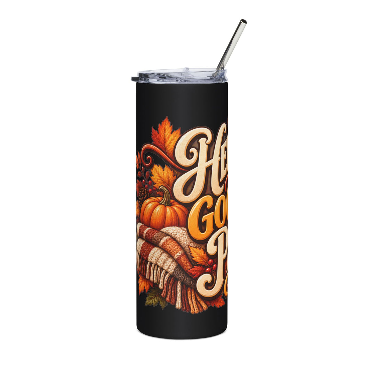 Hello Fall Goodbye Pants Tumbler — 20oz Stainless Steel Funny Fall Coffee Tumbler, Cozy Autumn Gift for Her