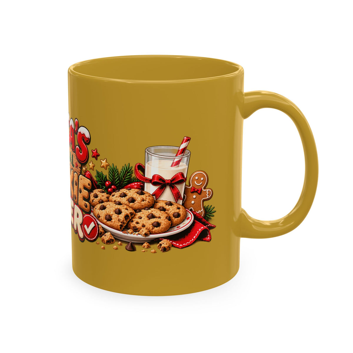Santa’s Official Cookie Tester Ceramic Mug — Christmas Holiday Coffee Cup