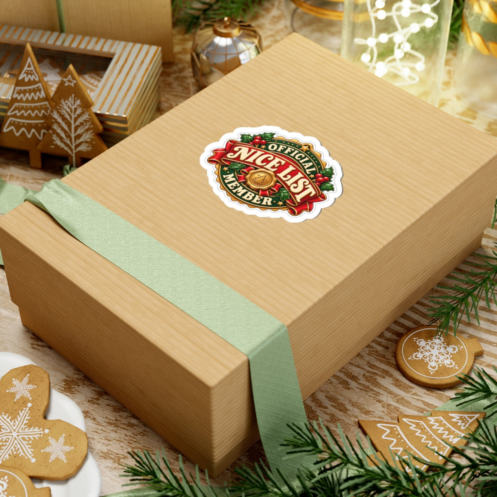 Official Nice List Member Sticker — Festive Holiday Holiday Laptop/Planner Decal