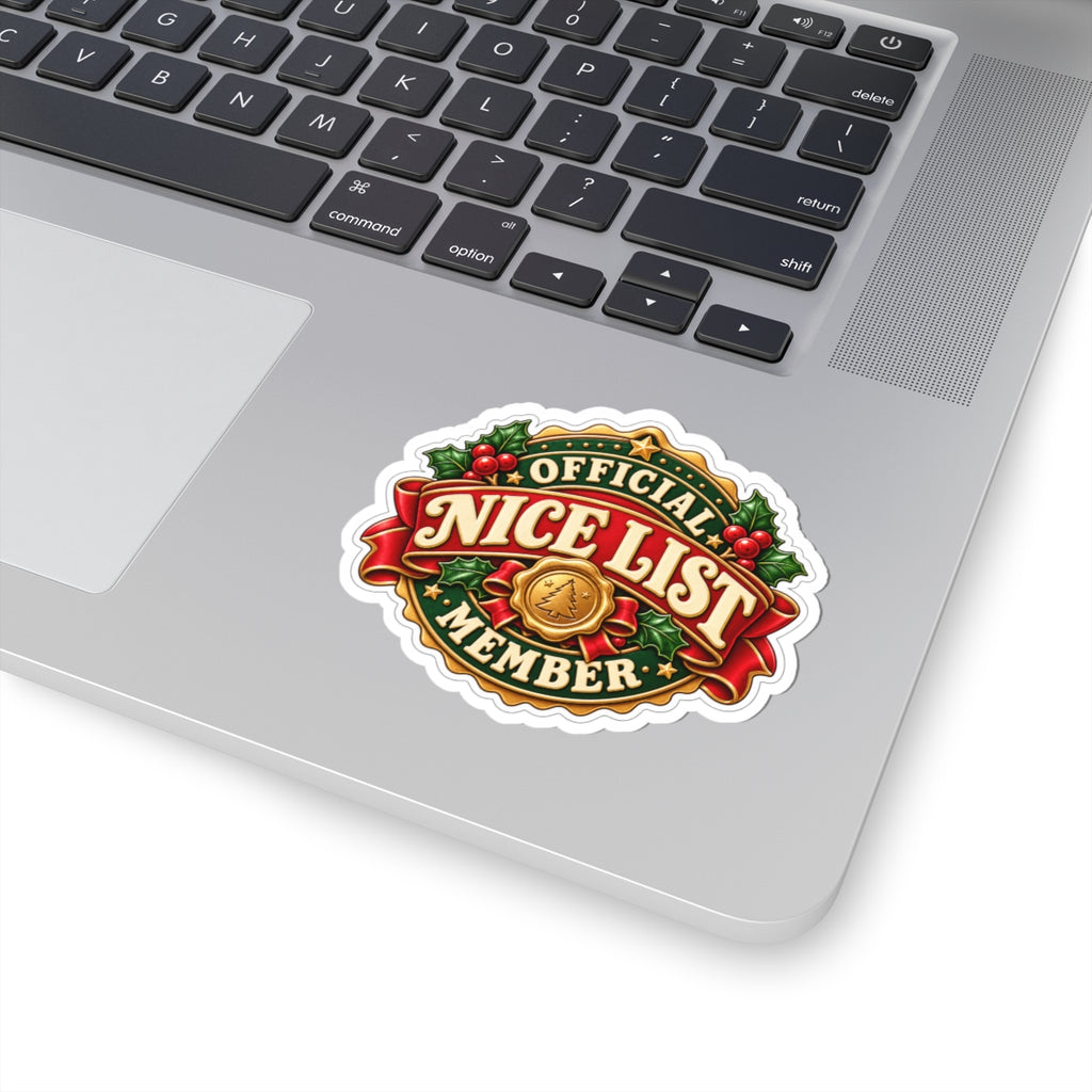 Official Nice List Member Sticker — Festive Holiday Holiday Laptop/Planner Decal