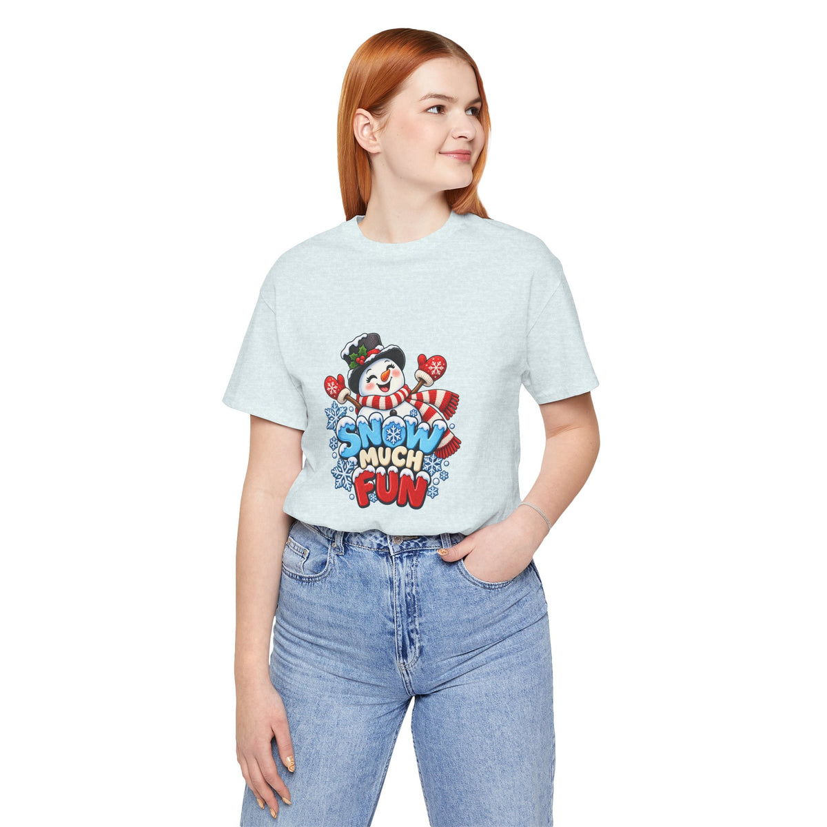 Snow Much Fun T-Shirt – Cute Snowman Holiday Tee
