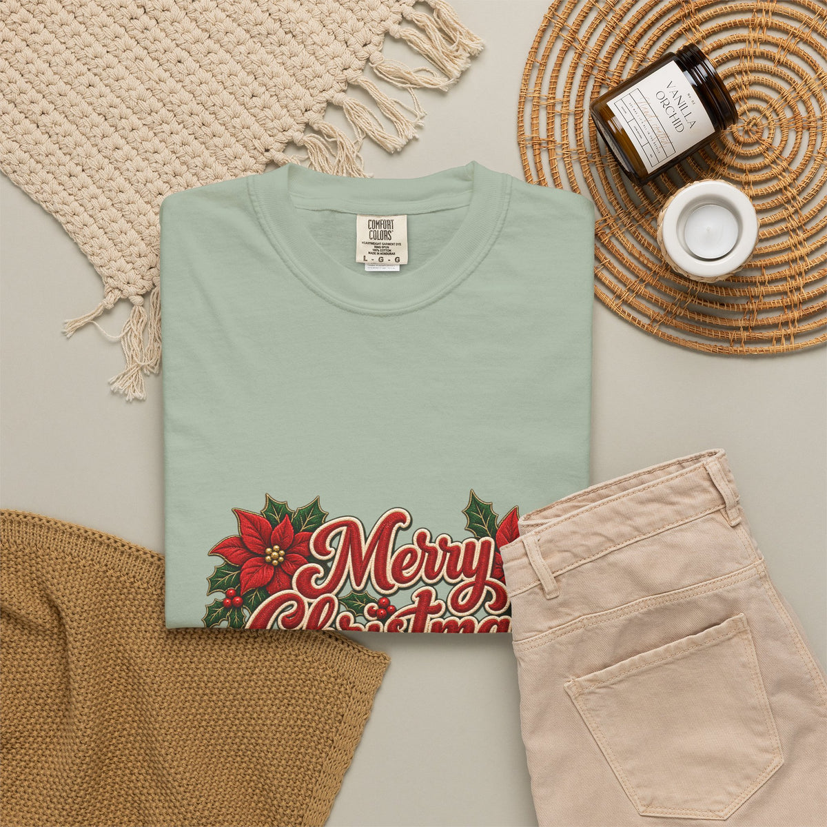 Merry Christmas Poinsettia T-Shirt