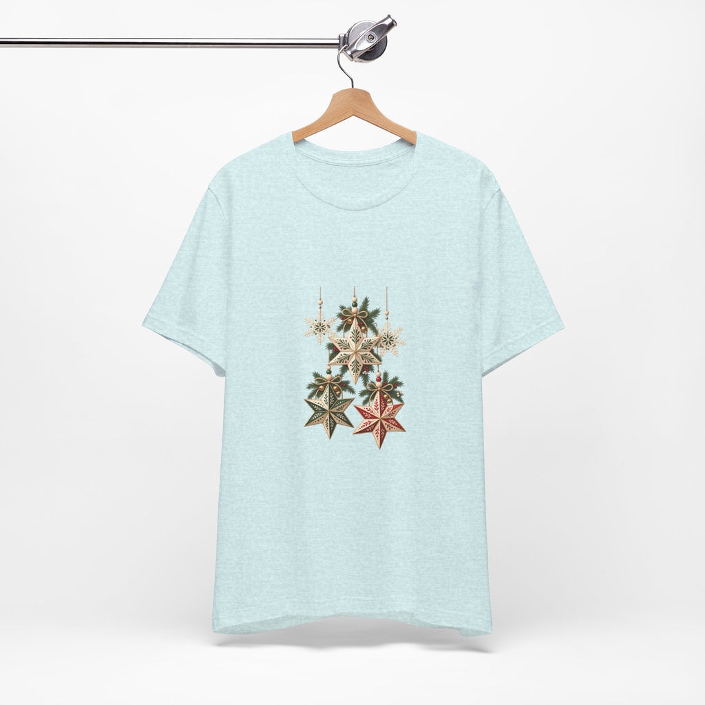 Christmas Star Ornaments T-Shirt — Vintage Holiday Stars Tee