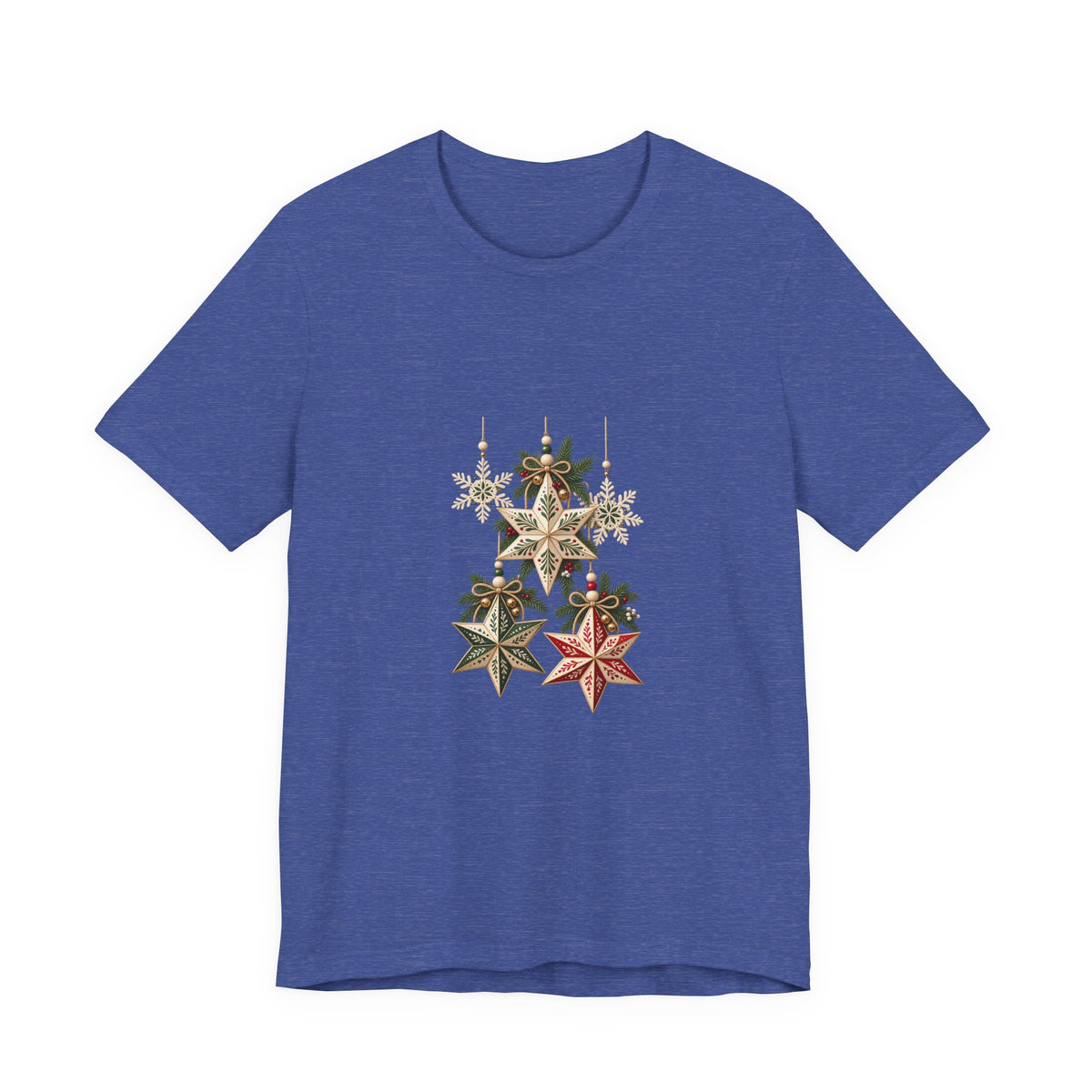 Christmas Star Ornaments T-Shirt — Vintage Holiday Stars Tee