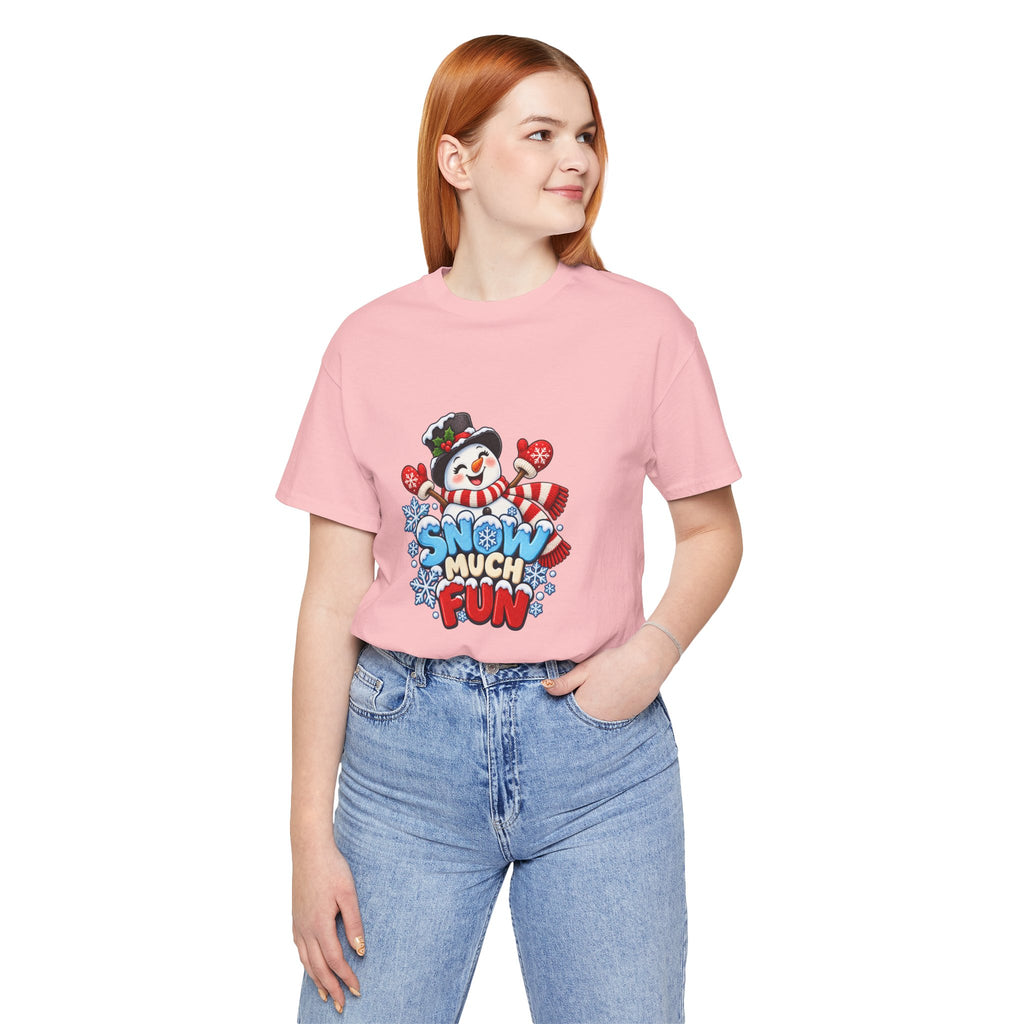 Snow Much Fun T-Shirt – Cute Snowman Holiday Tee