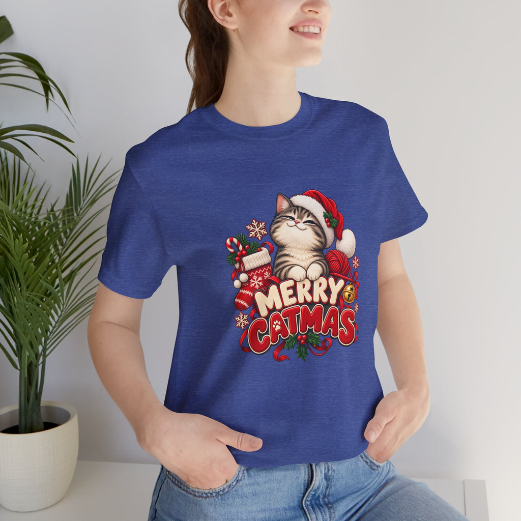 Merry Catmas T-Shirt – Cute Christmas Cat Holiday Tee
