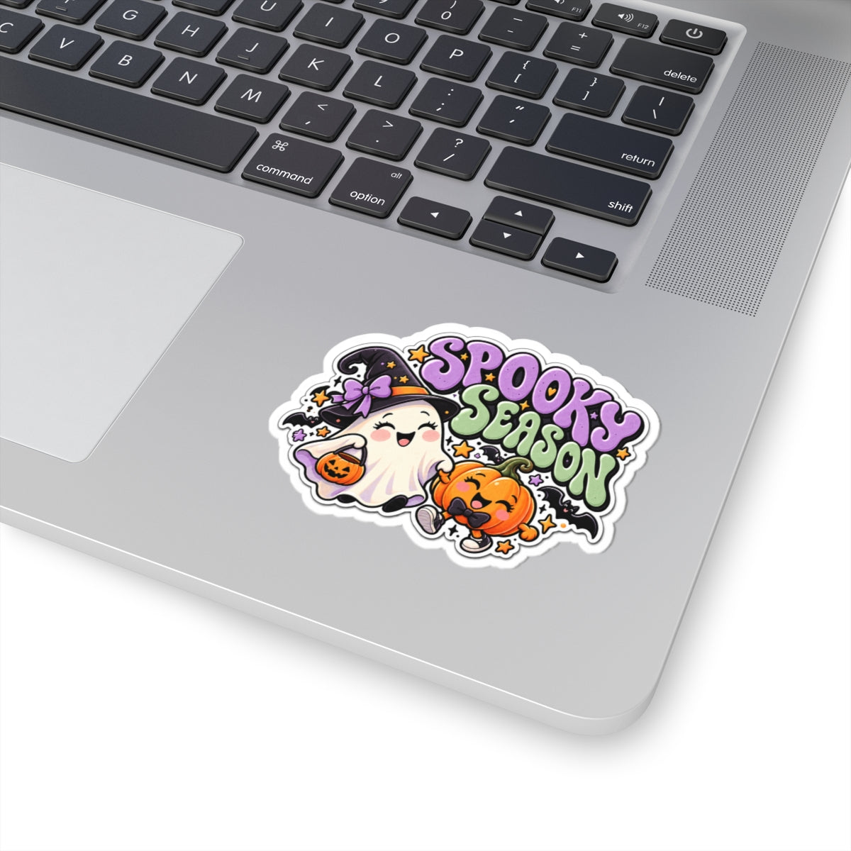 Spooky Season ghost pumpkin sticker | Halloween kiss-cut vinyl