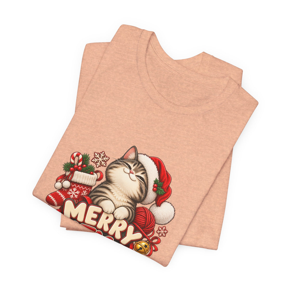Merry Catmas T-Shirt – Cute Christmas Cat Holiday Tee