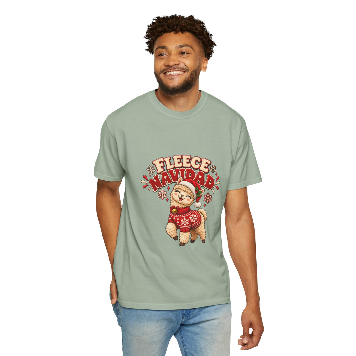 Fleece Navidad Tee — Cute Llama Christmas T-Shirt