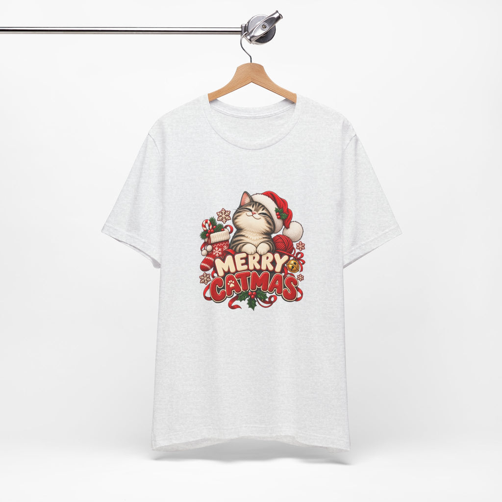 Merry Catmas T-Shirt – Cute Christmas Cat Holiday Tee