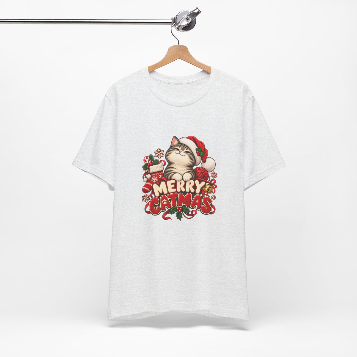 Merry Catmas T-Shirt – Cute Christmas Cat Holiday Tee