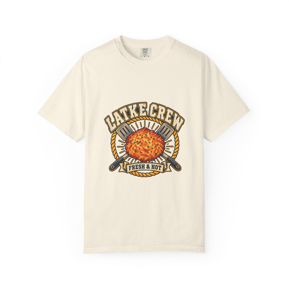 Latke Crew Illustration T-Shirt | Hanukkah Potato Pancake Design