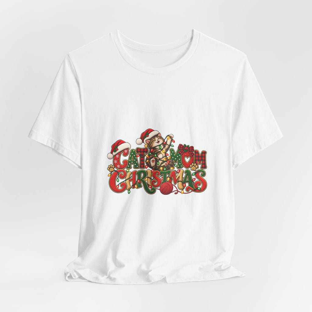 Christmas Cat Tee — Cute "Cat-ty Christmas" Holiday T-Shirt with Santa Cat Design