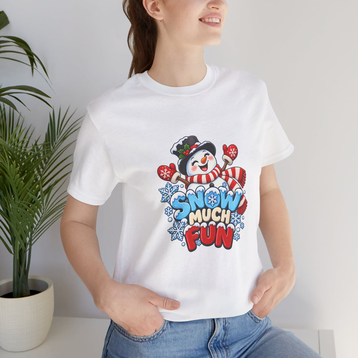 Snow Much Fun T-Shirt – Cute Snowman Holiday Tee