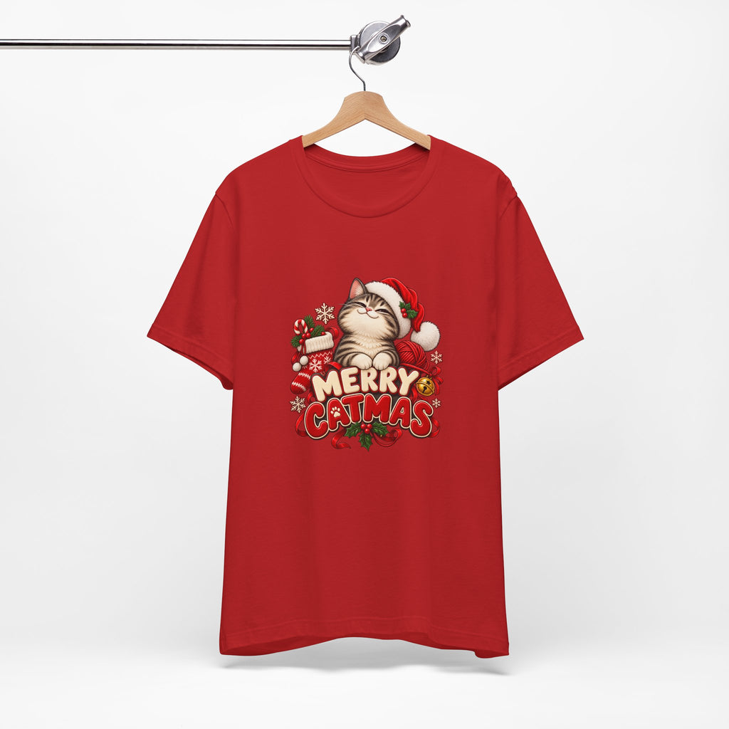 Merry Catmas T-Shirt – Cute Christmas Cat Holiday Tee
