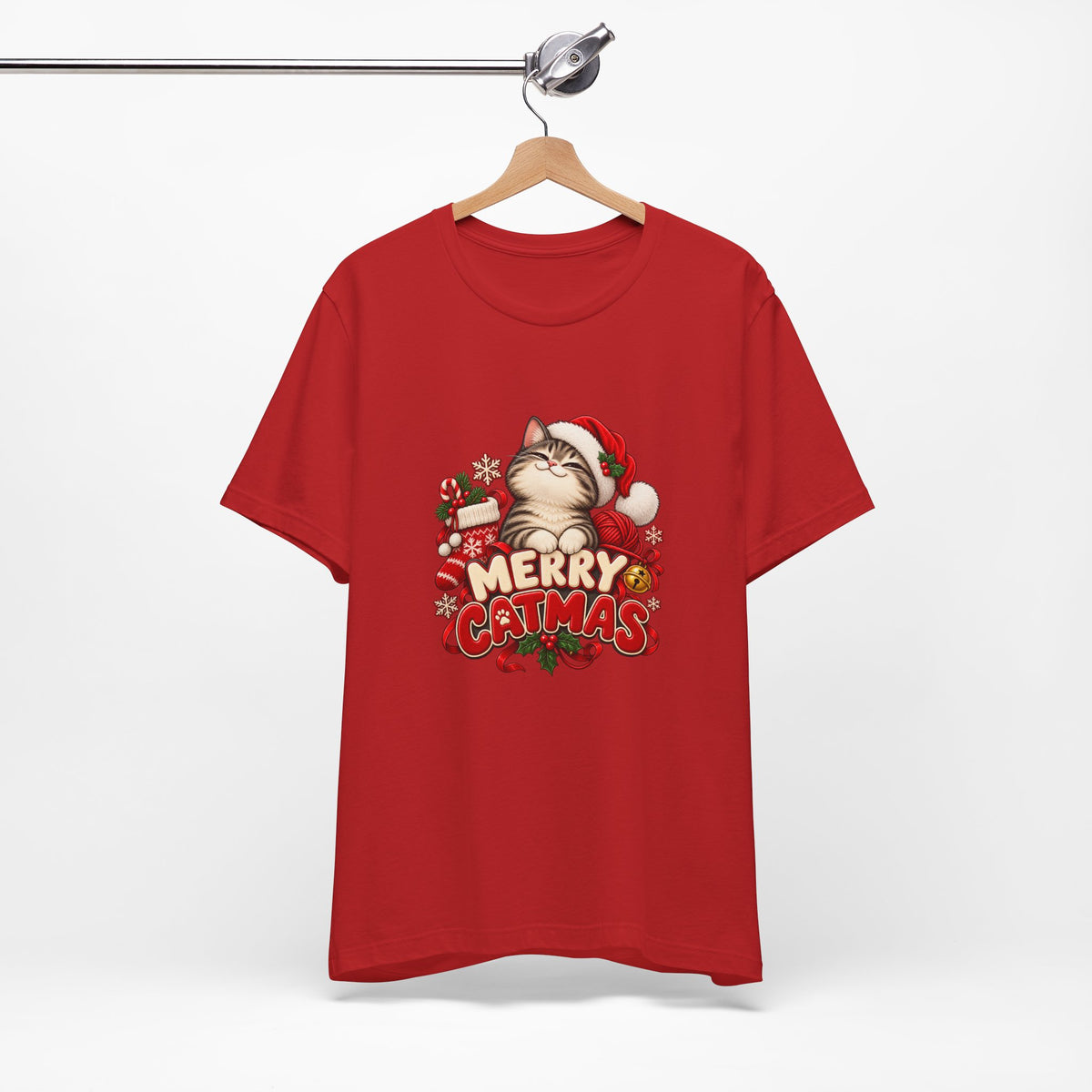 Merry Catmas T-Shirt – Cute Christmas Cat Holiday Tee