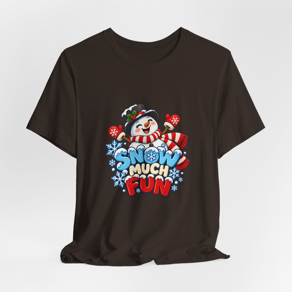 Snow Much Fun T-Shirt – Cute Snowman Holiday Tee