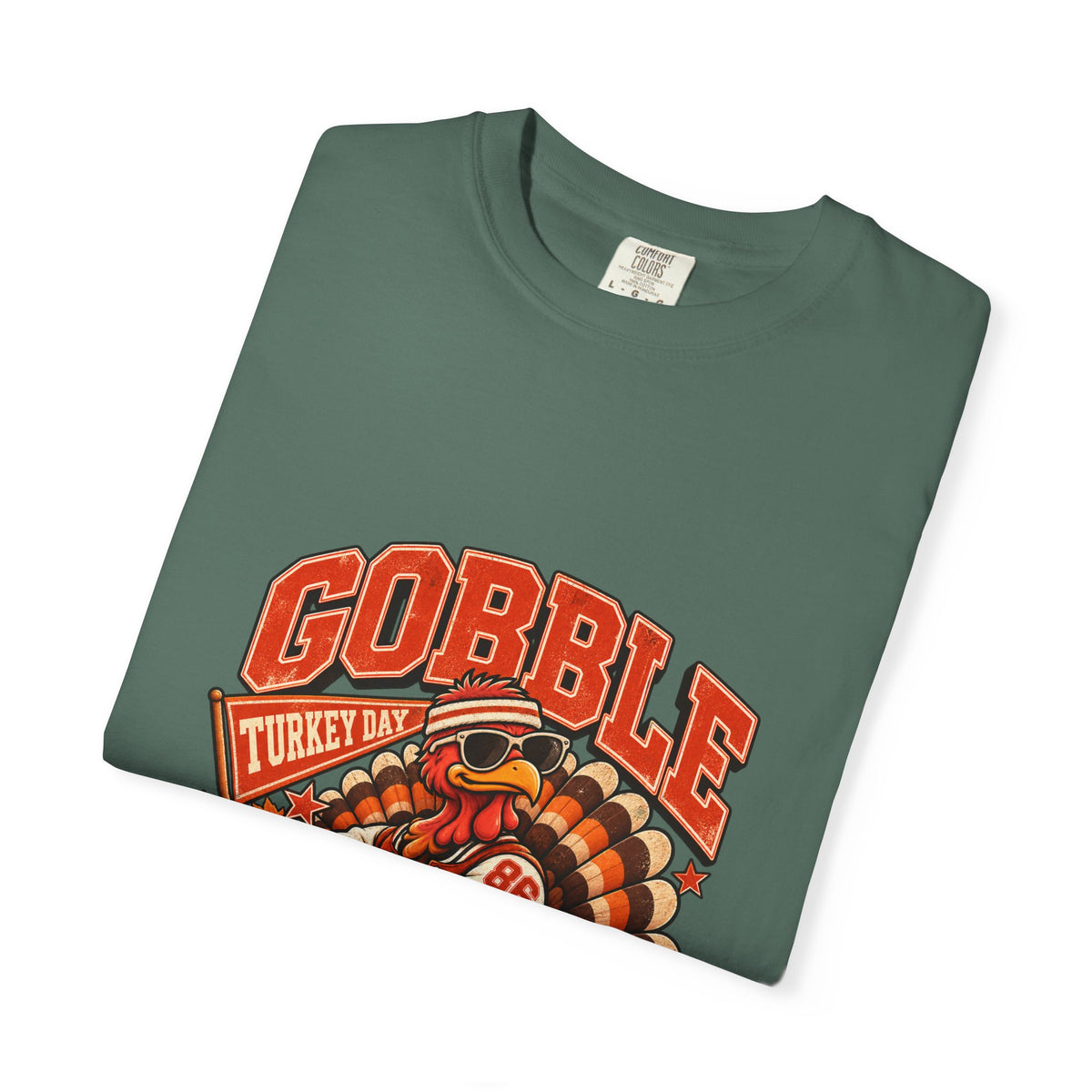 Gobble Squad Turkey Football Helmet T-Shirt | Thanksgiving Turkey Sports Tee