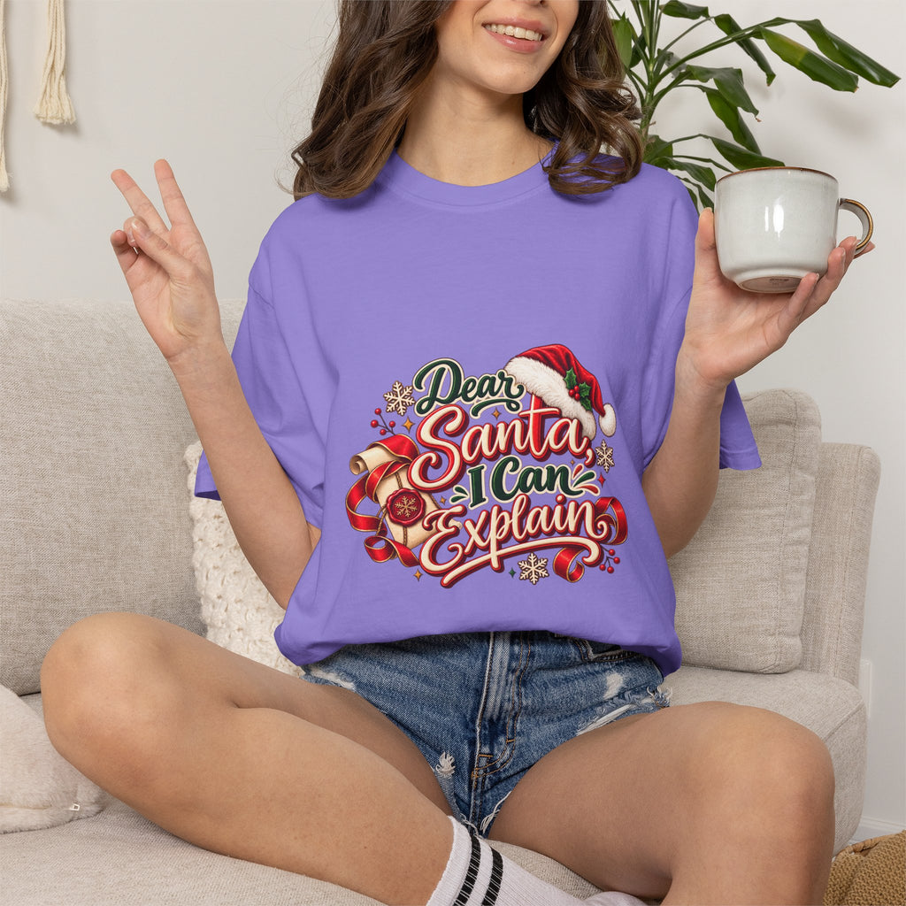 Dear Santa I Can Explain T-Shirt — Funny Christmas Tee