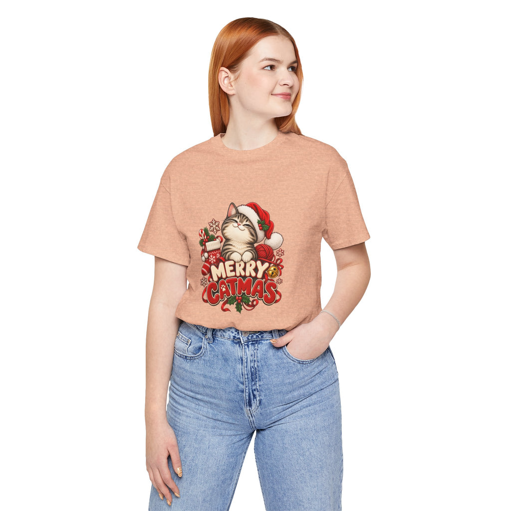 Merry Catmas T-Shirt – Cute Christmas Cat Holiday Tee
