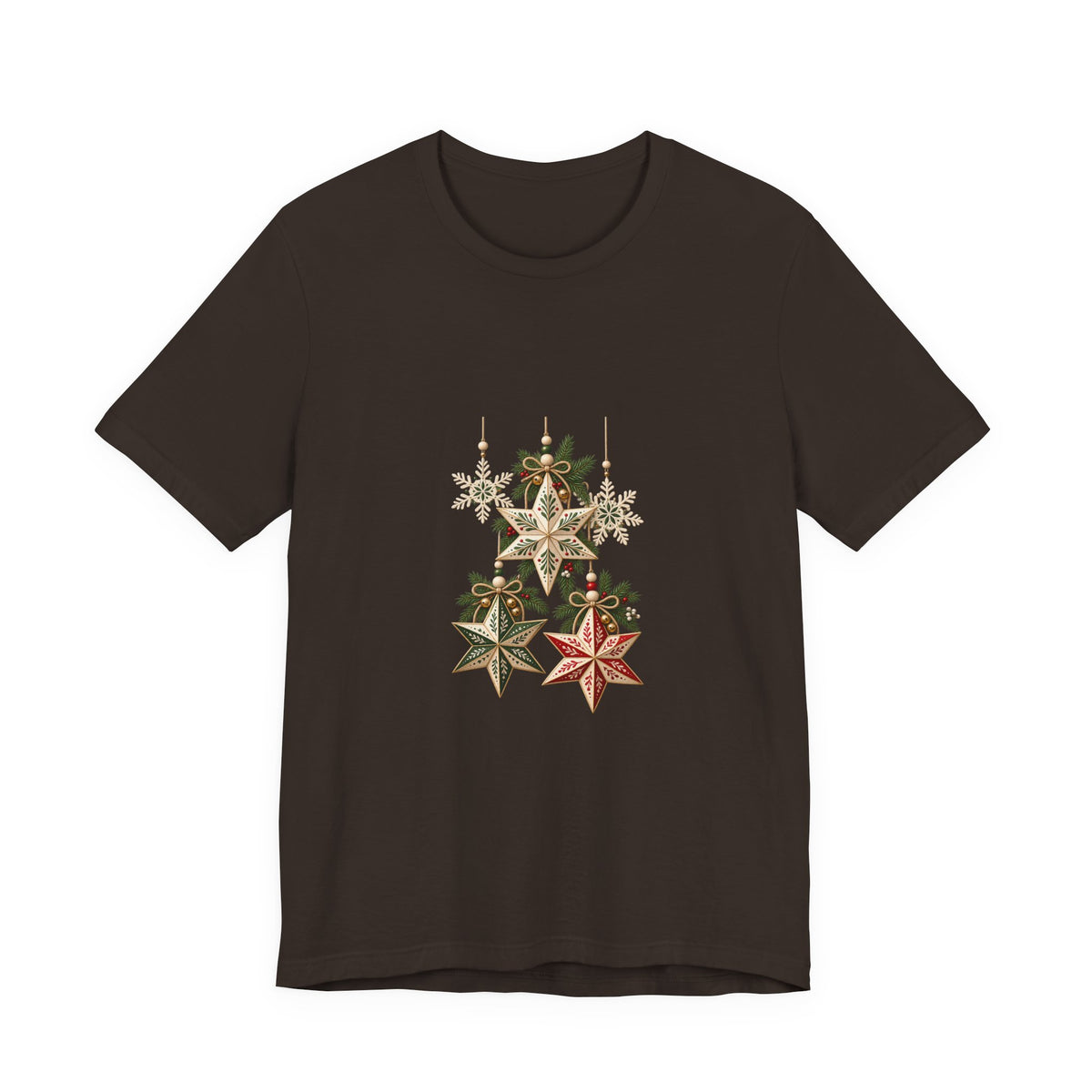 Christmas Star Ornaments T-Shirt — Vintage Holiday Stars Tee