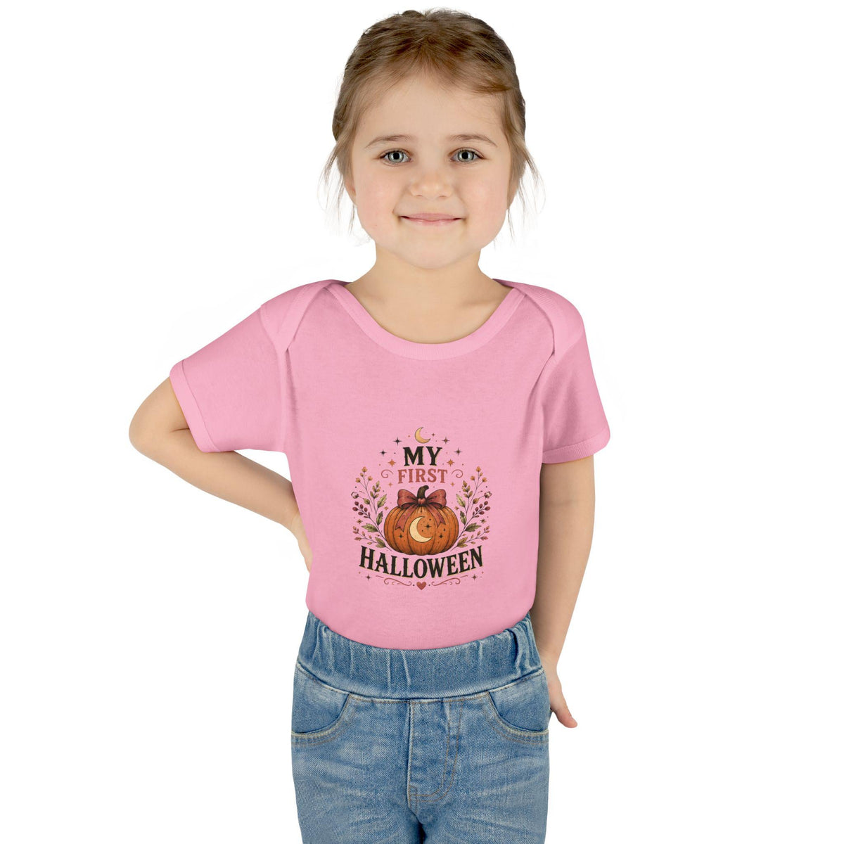 My First Halloween Infant Bodysuit | Pumpkin Illustration