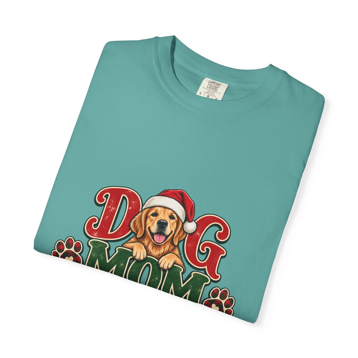 Dog Mom Christmas T-Shirt — Cute Golden Retriever Holiday Tee