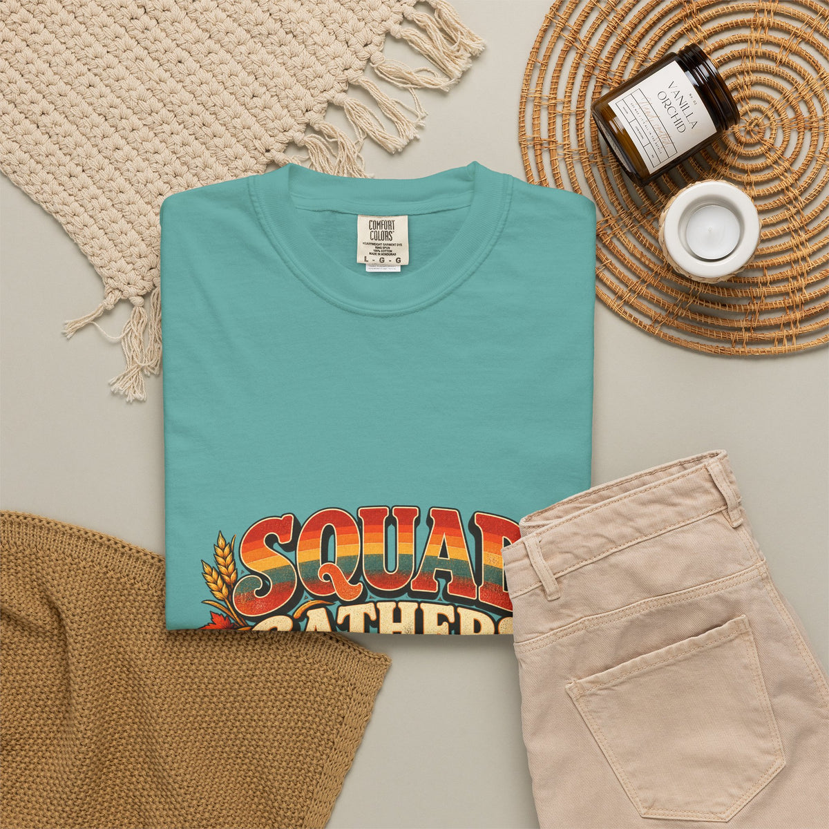 Squad Gathers Here T-Shirt — Retro Thanksgiving Family Reunion Tee, Vintage Fall Gathering Shirt, Friendsgiving