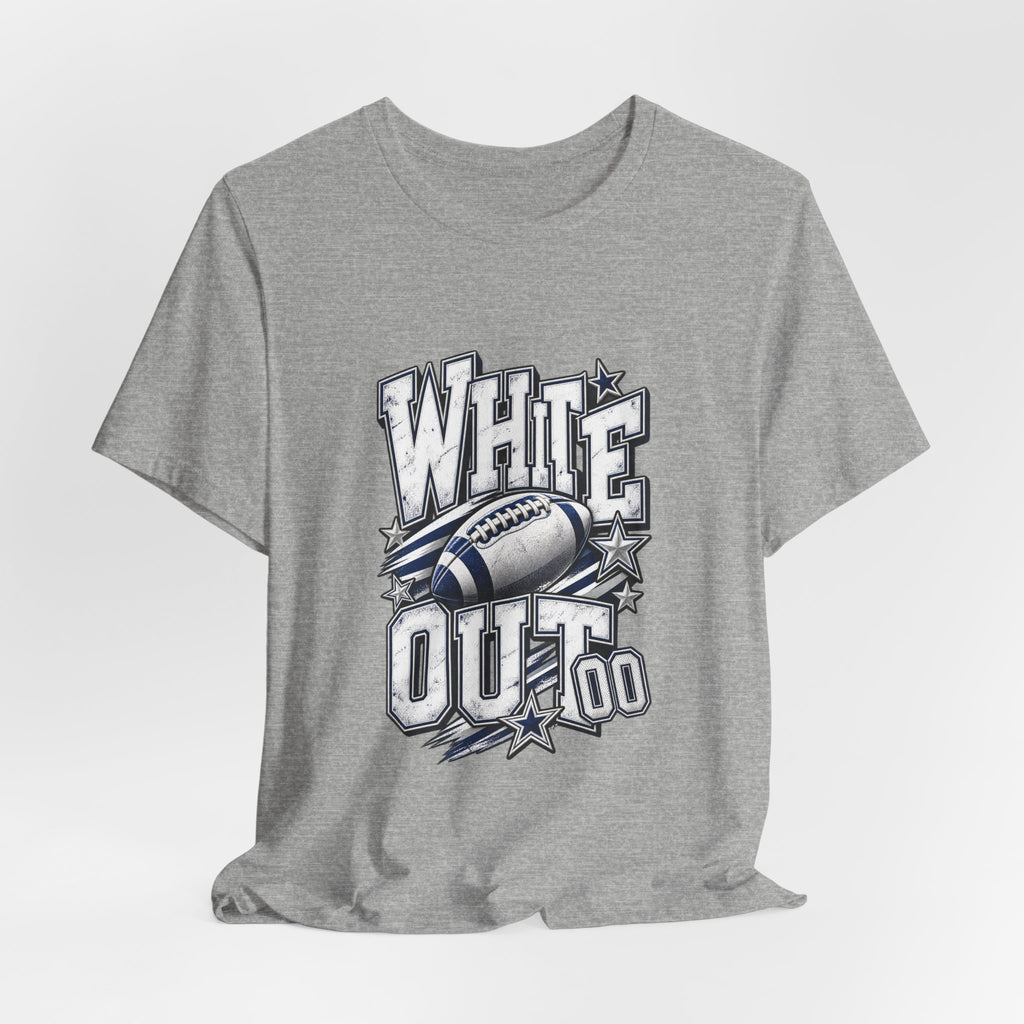 White Out Football Tee | Vintage Helmet, Stars, Sports Graphic